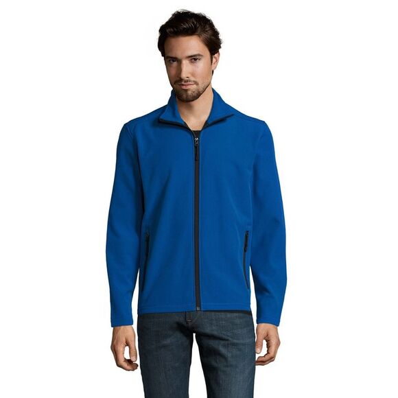 SOLS Mens Race Full Zip Water Repellent Softshell Jacket / Royal Blue - Picture 2 of 5